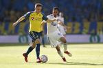 Brøndby er sikre på at spille europæiske kampe i næste sæson: Enten som deltager i Champions League-kvalifikationen eller i Europa League-kvalifikationen. FCK er derimod ikke sikre på noget som helst endnu. 
   Jens Dresling/POLFOTO