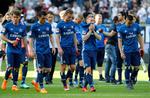 Spillerne fra HSV har ikke haft meget at juble over i denne sæson, og det kan blive endnu værre, hvis klubben for første gang nogensinde rykker ud af Bundesligaen. Kai Pfaffenbach/Ritzau Scanpix