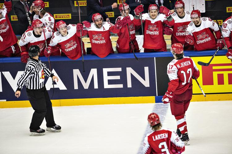 Det danske VM-hold scorede tre gange i powerplay mod Norge. Henning Bagger/Ritzau Scanpix