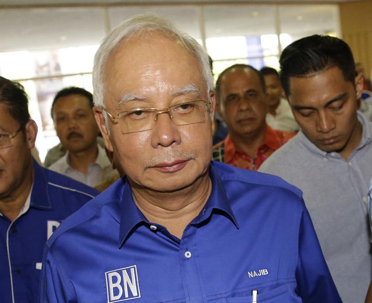 Najib Razak har tabt valget og går af som Malaysias premierminister.  Aaron Favila/AP