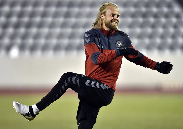 Christian Gytkjær har foreløbig kun spillet en halv landskamp. Til gengæld scorer han masser af mål for Lech Poznan. Poulsen Lars/POLFOTO