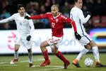 Martin Braithwaite fra FC Girondins de Bordeaux. 27 år. 18 landskampe. 1 mål. Jens Dresling/POLFOTO