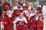 Det danske ishockeylandshold spiller i aften den afgørende kamp mod Letland om at komme i VM-kvartfinalen. Jens Dresling/POLFOTO