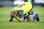 Brøndbys Paulus Arajuuri ærgrede sig efter kampen mod FC Midtjylland, der med sejren på 1-0 kom helt ind i kampen om guldet. Jens Dresling/POLFOTO
