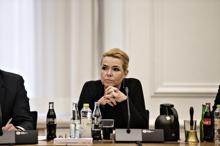 Udlændinge- og integrationsminister Inger Støjberg (V) har  i dag første forhandlingsmøde med aftalepartierne Socialdemokratiet og Dansk Folkeparti om udlændingeudspillet. Miriam Dalsgaard/POLFOTO