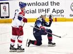 Patrick Kane blev matchvinder for USA med sin scoring til 3-2. Det var hans andet mål i kampen. Henning Bagger/Ritzau Scanpix