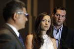 Ariana Kukors Smith sagsøger det amerikanske svømmeforbund. Hun mener, de har forholdt sig passivt i en sag om seksuelt misbrug, som hun påstår, hun har været udsat for. Ted S. Warren/AP