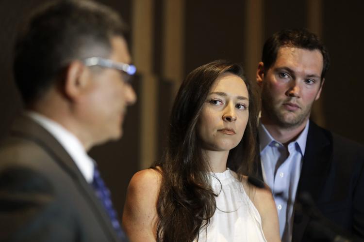 Ariana Kukors Smith sagsøger det amerikanske svømmeforbund. Hun mener, de har forholdt sig passivt i en sag om seksuelt misbrug, som hun påstår, hun har været udsat for. Ted S. Warren/AP