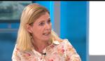 Anna Libak var sat op imod to sympatiske klimaeksperter i lørdagens 'Deadline'. Framegrab, DR