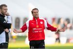 Thomas Thomasberg sluttede sæsonen med at ryge ud af slutspillet om en Europa League-playoffplads.  Bo Amstrup/Ritzau Scanpix