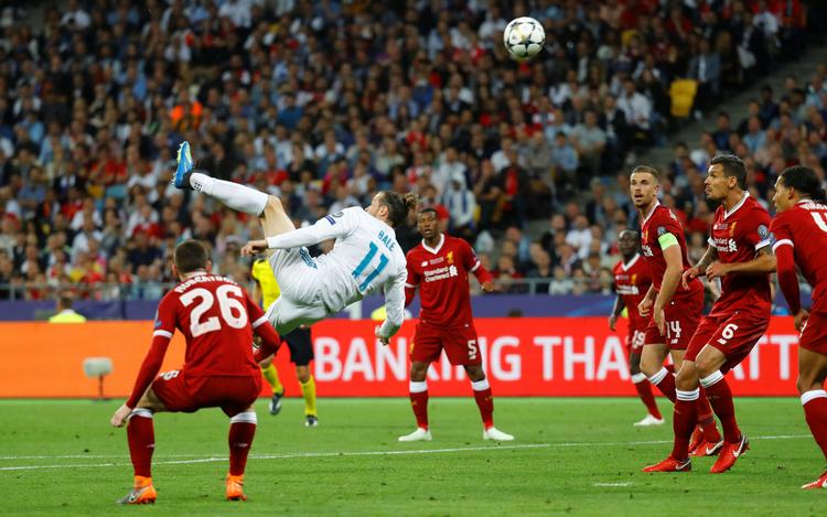 Det var anden gang i karrieren, at Gareth Bale kom på tavlen i en CL-finale, da han scorede til 2-1 mod Liverpool. Waliseren scorede også i 2014 mod Atletico.  Kai Pfaffenbach/Ritzau Scanpix