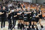København fejrer mesterskabet efter den 3. finale i Frederiksberg Hallerne mellem København Håndbold og Odense HC. Claus Bech/Ritzau Scanpix