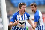 Efter 75 minutter var stillingen 0-0, mens så scorede Anders Dreyer tre gange. Claus Fisker/Ritzau Scanpix