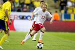Michael Krohn-Dehli var med i startopstillingen i venskabskampen mod Sverige. han blev testet på Christian Eriksens position, men havde svært ved at udfylde rollen. 
   Finn Frandsen/POLFOTO
