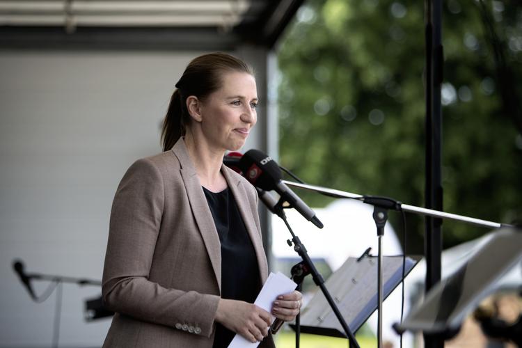 Formand for Socialdemokratiet, Mette Frederiksen, ved fejring af Grundlovsdag i Dianalund i 2016. Arkivfoto Nanna Navntoft