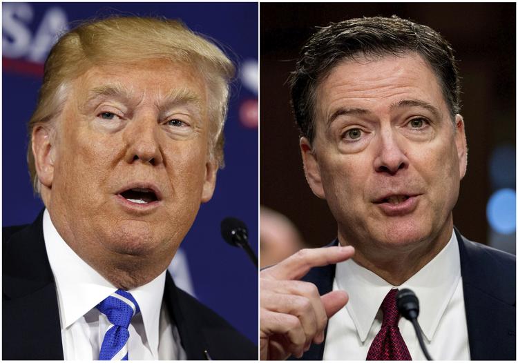 Donald Trump og tidligere FBI-direktør James Comey.  /AP