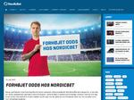 Simon Kjær poserer i rødt og hvidt i denne reklame for spilselskabet NordicBet - men det er over stregen, mener DBU. Screenshot fra nordicbet.dk
   Skærmbillede