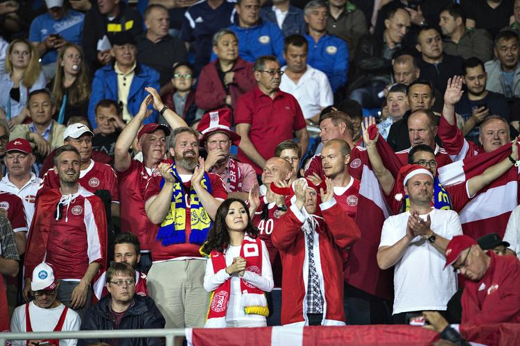 De danske VM-fans i Rusland bliver godt beskyttet.  Henning Bagger/Ritzau Scanpix