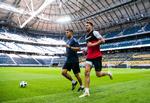 Nicklas Bendtner i en af sine sidste træninger med det danske VM-hold. Nu fortsætter den fysiske fremgang i Rosenborg.   Jonathan Nackstrand/Ritzau Scanpix