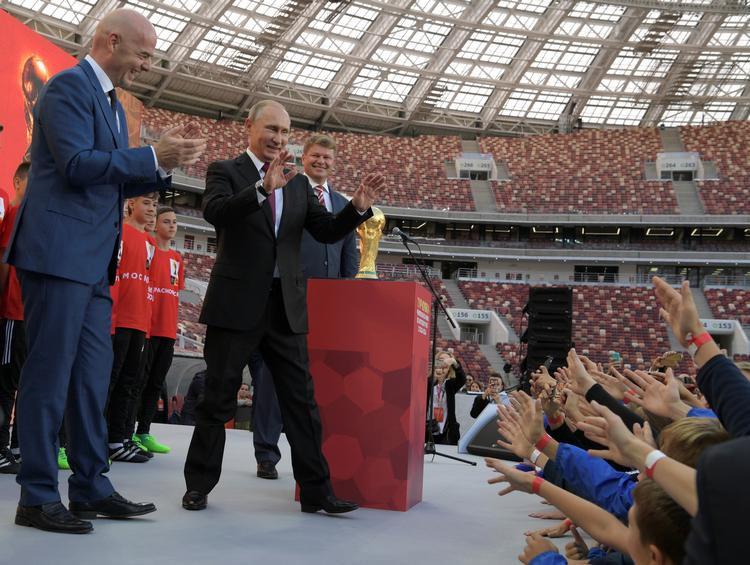 VM i fodbold er en kæmpe sejr for den russiske præsident Vladimir Putin. Sputnik/Ritzau Scanpix