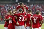 Der var god grund til fællesjubel, da Danmark slog Mexico med 2-0 i sidste kamp før VM. Finn Frandsen/POLFOTO