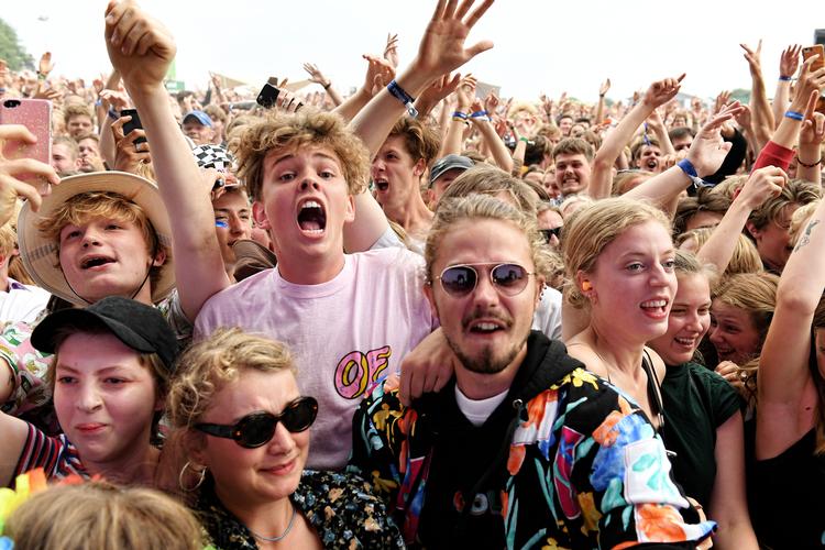 Publikum under Tyler, The Creator ved årets Northside Festival, der ikke skuffede.  Dalhoff Casper