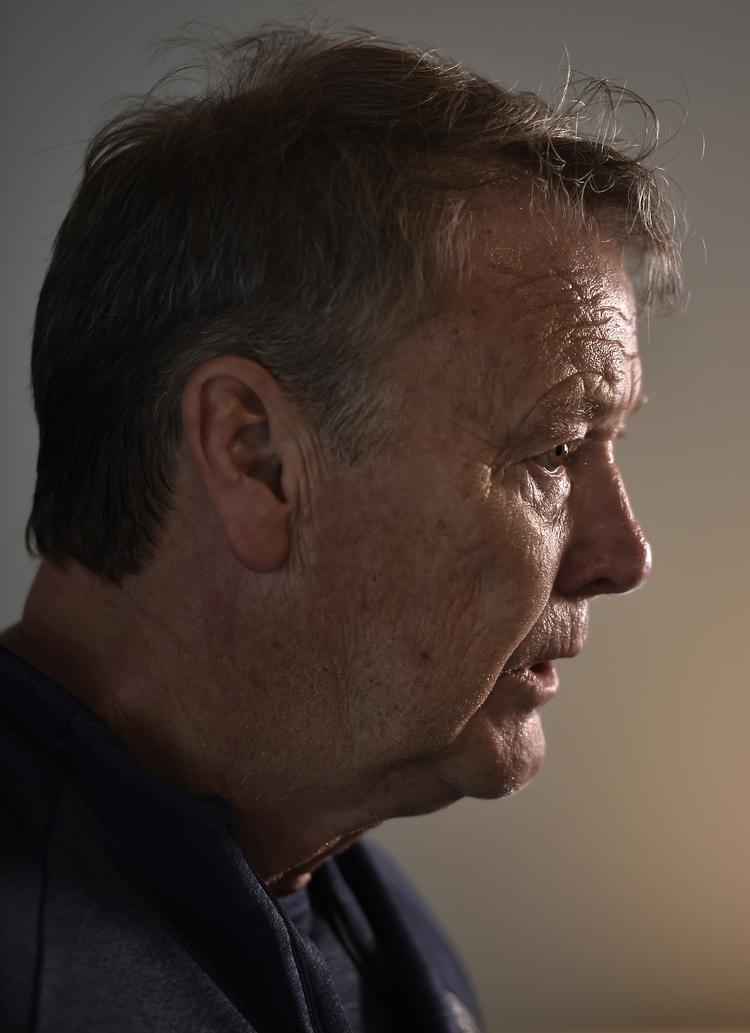 Åge Hareide blev præsenteret som landstræner i 2015. Siden da er Danmark rykket op på verdensranglisten, og landsholdet går ind til VM som ubesejret de sidste 15 kampe.  Poulsen Lars/POLFOTO
