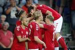 De danske landsholdsspillere har god grund til at juble over den bonusordning, de har indgået med DBU.  Jens Dresling/POLFOTO