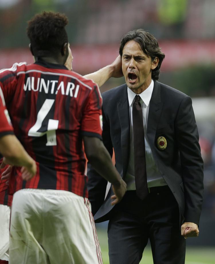 Filippo Inzaghi havde en markant bedre tid som spiller for AC Milan end som træner. Han blev hurtigt fyret af storklubben.
   Luca Bruno/AP