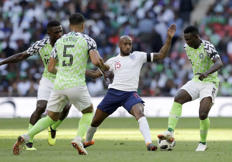 Nigeria har blandt andet spillet mod England i en testkamp og tabt.  Matt Dunham/AP