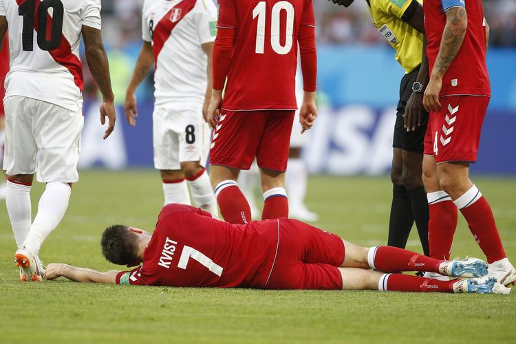 William Kvist fik kun godt en halv time på banen under sit første VM. To brækkede ribben samt en punkteret lunge satte en stopper for slutrunden.  Finn Frandsen/POLFOTO