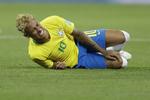 Verdens dyreste fodboldspiller, Neymar, blev ikke afgørende for Brasilien mod Schweiz.
   Andre Penner/AP