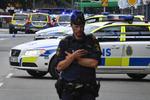 Politiet er massivt til stede i Malmø.  50090 Johan Nilsson/tt/Ritzau Scanpix