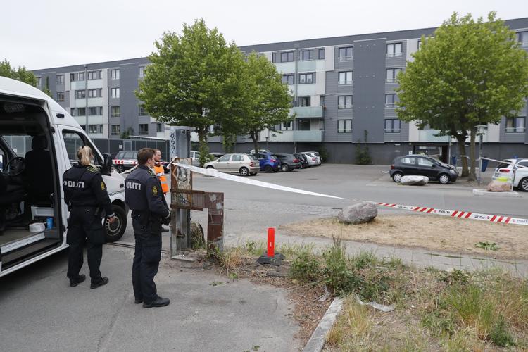 Onsdag morgen var teknikerne fortsat i gang på gerningsstedet.  Jens Dresling/POLFOTO