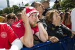 Det startede så godt - et hurtigt dansk mål, men så fik Australien udlignet. Det lagde en dæmper på festen i Tivoli. Andreas Haubjerg/POLFOTO