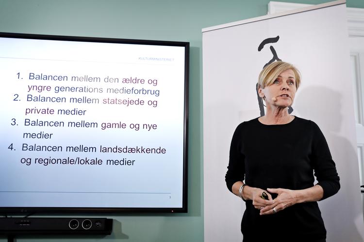 Der har været gang i medieforhandlingene siden, at Mette Bock (LA) fremlagde regeringens medieudspil i starten af april. Jens Dresling/POLFOTO