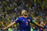 Radamel Falcao blev ramt af en slem knæskade før VM i 2014. Men mod Polen fik han scoret sit første VM-mål i en alder af 32 år. Jewel Samad/Ritzau Scanpix