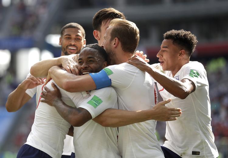 Gruppefinale mod Belgien venter de engelske spillere.  Matthias Schrader/AP