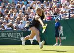 Efter sejre over italieneren Camila Giorgi og englænderen Johanna Konta er Caroline Wozniacki blandt de sidste otte i Eastbourne, hvor hun fem gange har været i semifinalen. Glyn Kirk/Ritzau Scanpix