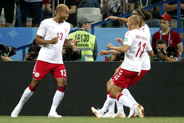 Da Mathias 'Zanka' Jørgensen scorede sit første landskampsmål var det Danmarks hurtigste VM-mål nogen sinde. Finn Frandsen/POLFOTO