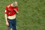 Andres Iniestas sidste kamp for Spanien blev nederlaget til Rusland i 1/8-finalen.  David Vincent/AP