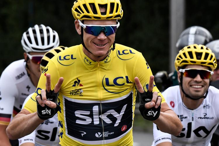 Chris Froome har hele tiden bedyret sin uskyld, og nu har UCI givet ham medhold. Jeff Pachoud/Ritzau Scanpix
