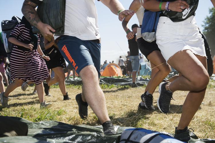 Efter portene åbnede til campingområdet, har der kun været få sager, der krævede politiets indblanding. 
   Arkivfoto Olivia Loftlund 