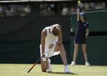 Exit Kvitova.  Tim Ireland/AP