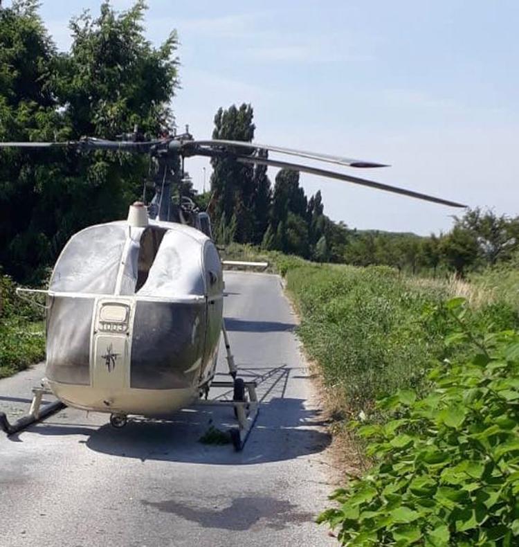 Helikopteren blev fundet udbrændt nord for Paris efter flugtforsøget.  /AP