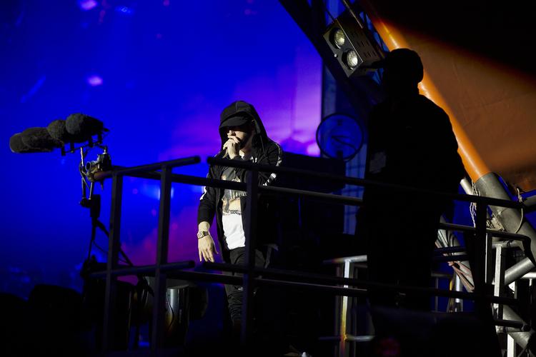 Eminem på Orange Scene på Roskilde Festival.
   Thomas Borberg/POLFOTO