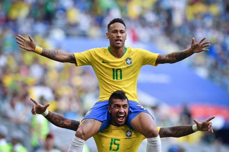 Brasilien med en Neymar på toppen ligner i øjeblikket den største favorit til at vinde VM/ AFP PHOTO / Fabrice COFFRINI
   Fabrice Coffrini/Ritzau Scanpix