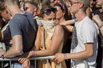 Landevejsrøverlooket er populært under årets Roskilde Festival, hvor det støver ganske gevaldigt.  Andreas Haubjerg/POLFOTO