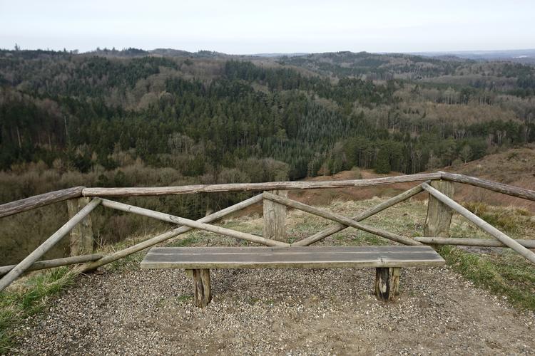 Ifølge Skanderborg Kommune skal der her på toppen af Himmelbjerget bygges en glasmontre, så man kan »komme helt ud i naturen«. Men kommer man længere ud i naturen ved at komme om bag en glasrude? Nej, mener protesterende borgere. Jens Dresling/POLFOTO
