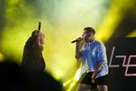 Benjamin Hav og Phlake på Arena under Benals koncert på Roskilde Festival i sommer.
   Arkivfoto Per Lange